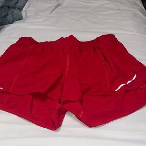 lululemon athletica Vibrant Red Athletic Shorts